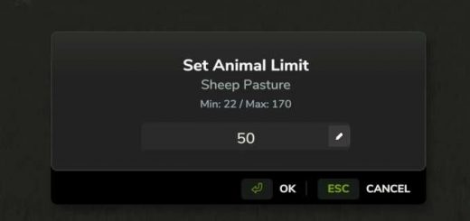 Limit Husbandry Animals BETA v1.0