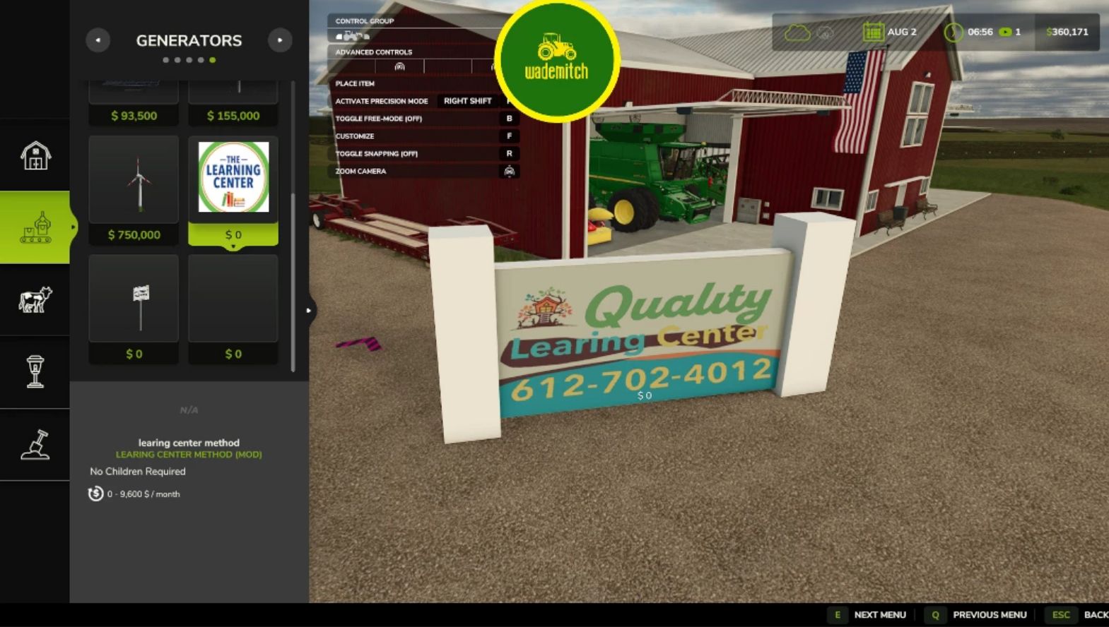 Learing Center Subsidy Method v1.0