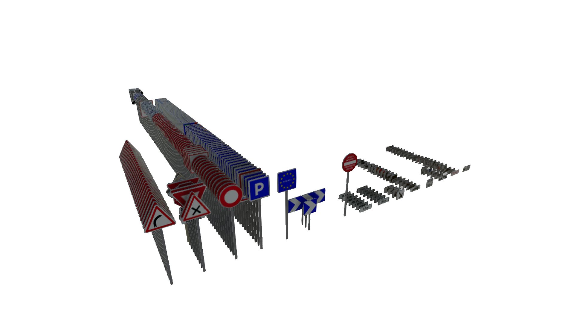 Pack of French Road Signs v1.0