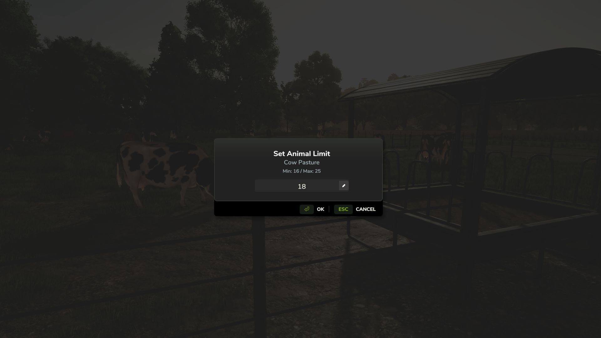 Control animal pen capacity v1.0.1.0