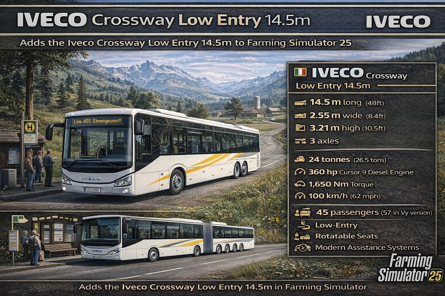 Iveco Crossway LE 14.5m v1.0