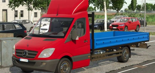 Mercedes Benz Sprinter Pickup & Trailer v1.0