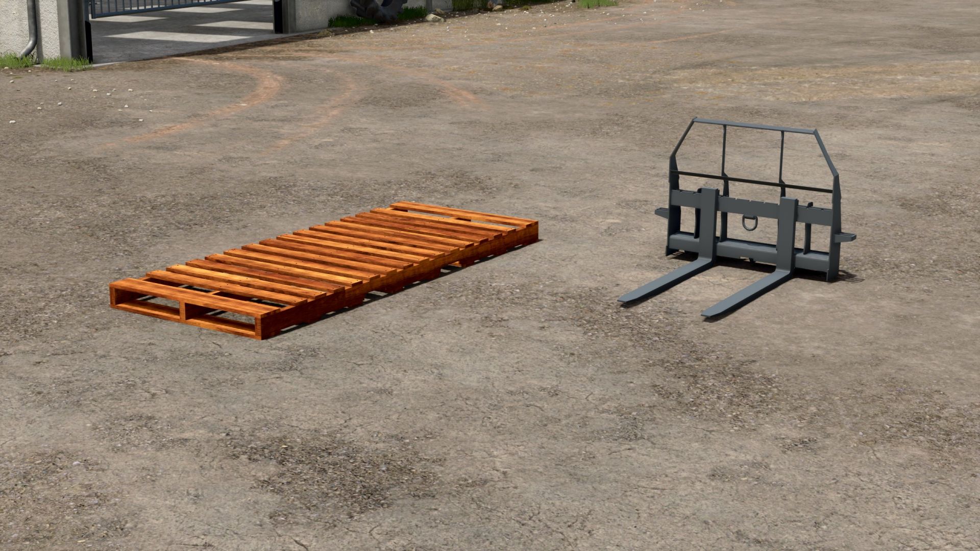 Pallet with Tension Belts & Long Pallet Forks v1.0