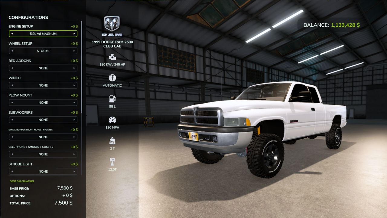 1999 Dodge Ram 2500 Club Cab v1.0.0.4