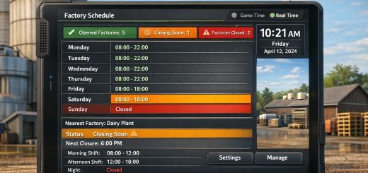 Factory Week Schedule v2.0