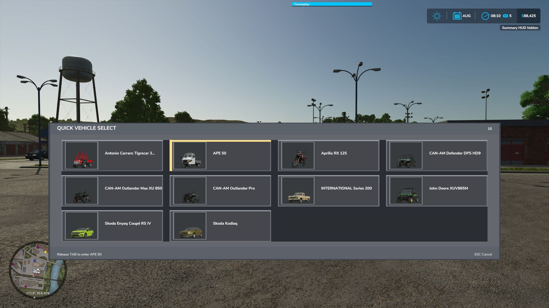 Quick Vehicle Select v1.0.0.1
