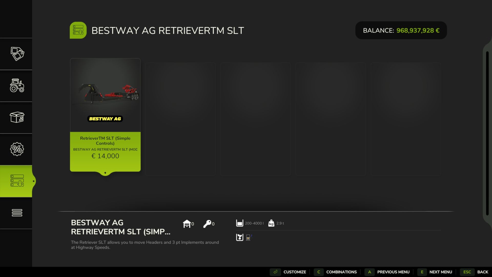 Bestway Ag Retriever™ SLT v1.0