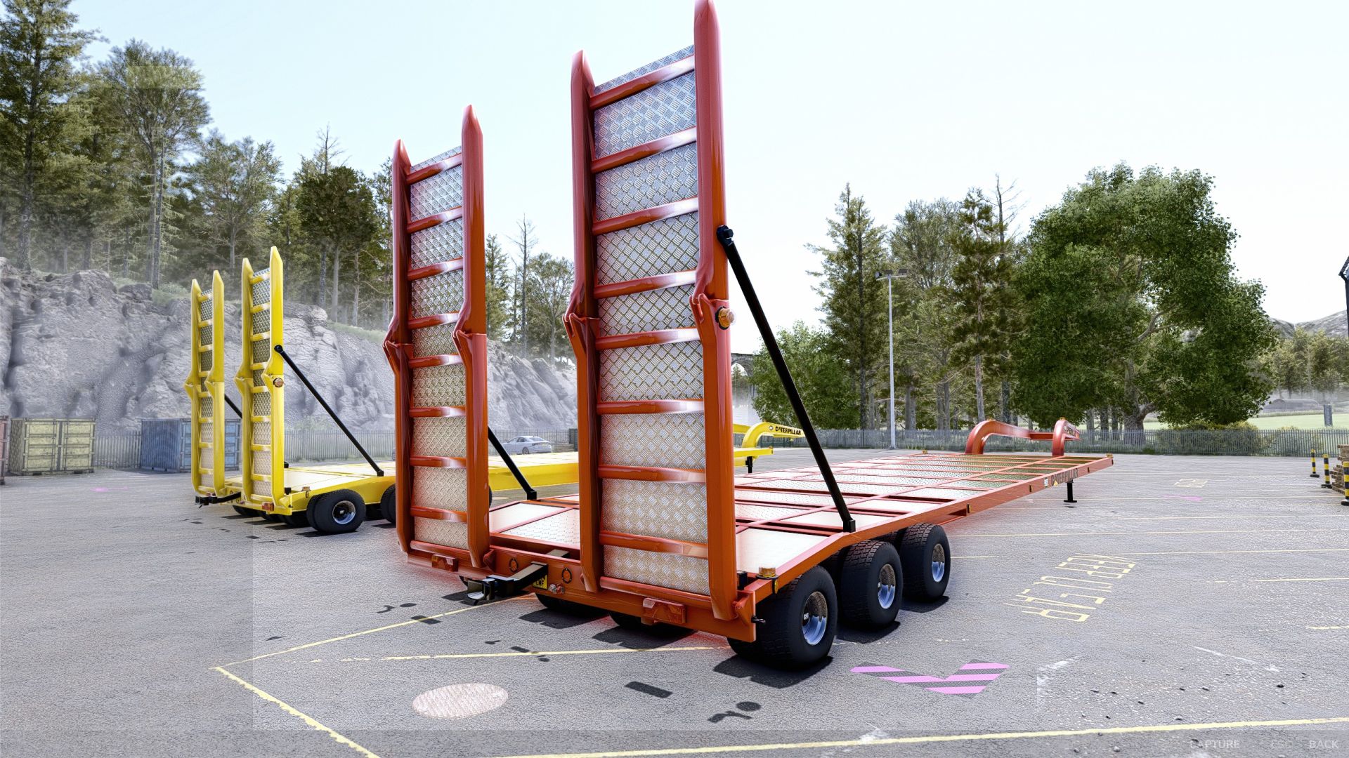 Caterpillar lowboy trailer v1.0