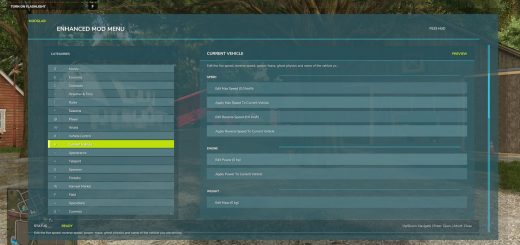 Enhanced Mod / Cheat Menu V1.1