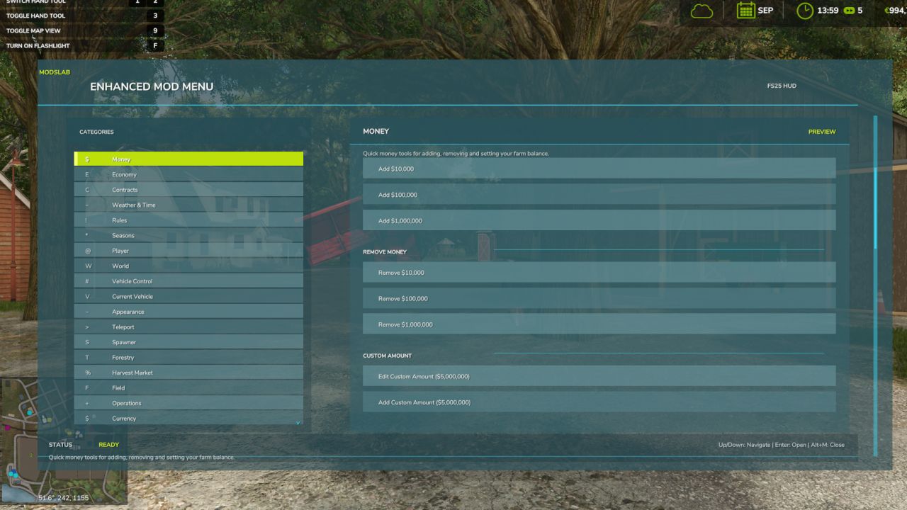 Enhanced Mod / Cheat Menu v1.2