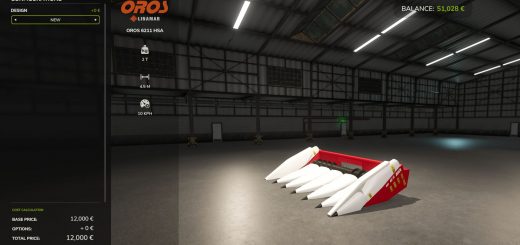 Oros 6211 HSA Corn Header v1.0