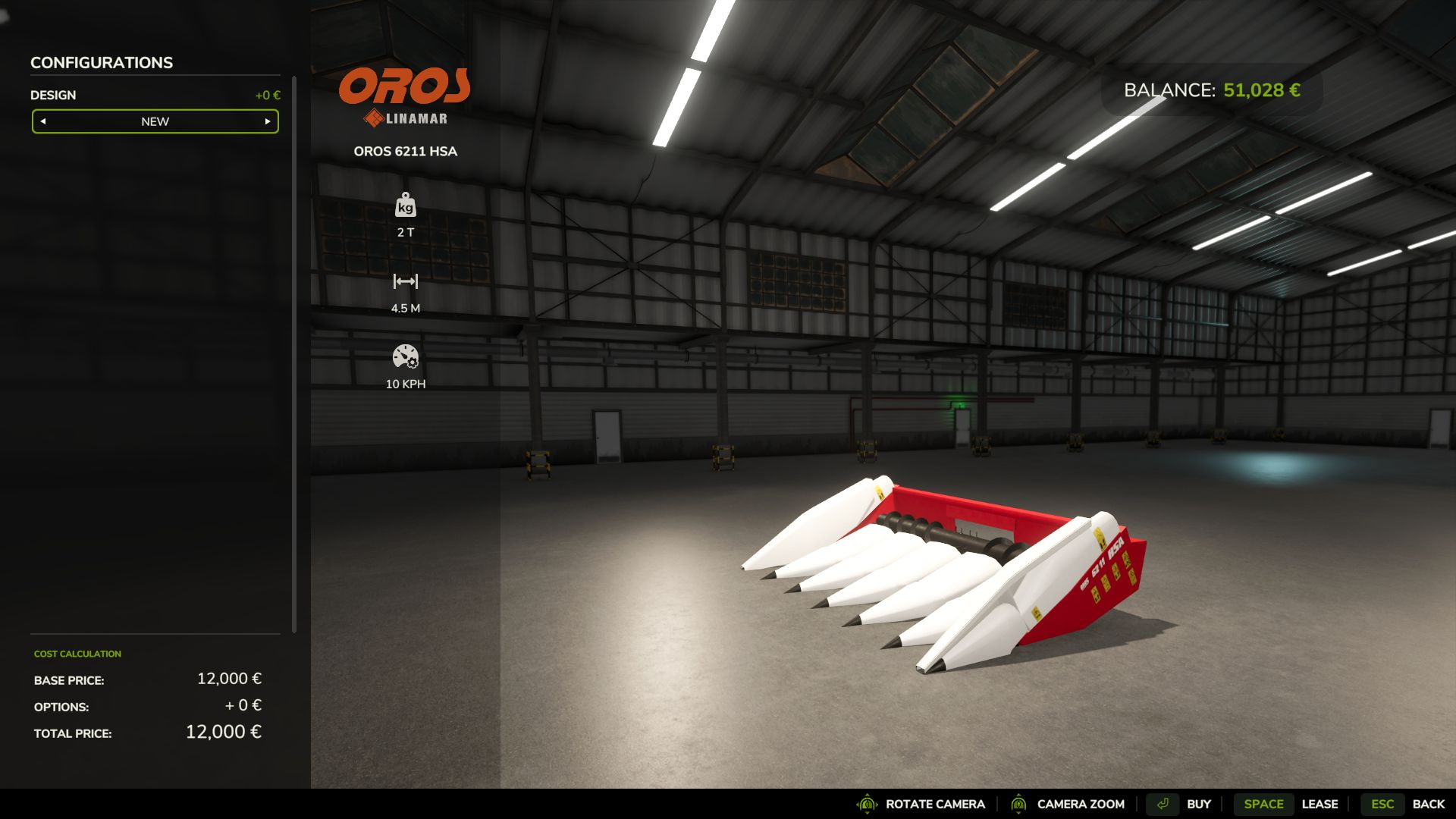 Oros 6211 HSA Corn Header v1.0