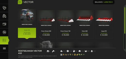 Rostselmash Vector 410 (2009-2023) v1.0