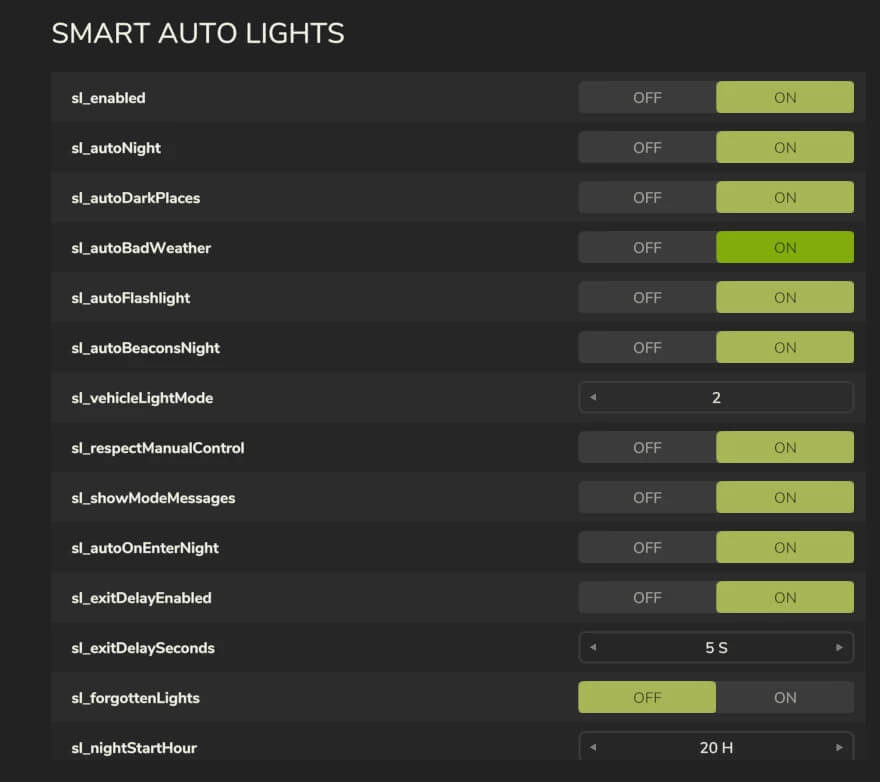 Smart Auto Lights v1.0