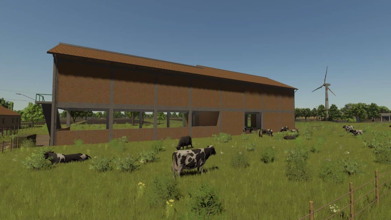XXL Cow Barn With Bale Storage v1.0