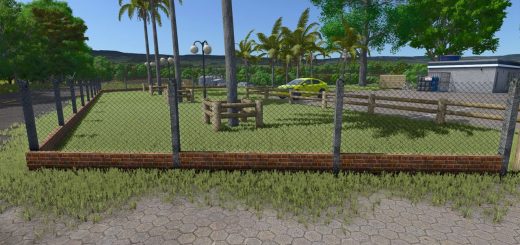 Brick Fence With Wire Mesh v1.0
