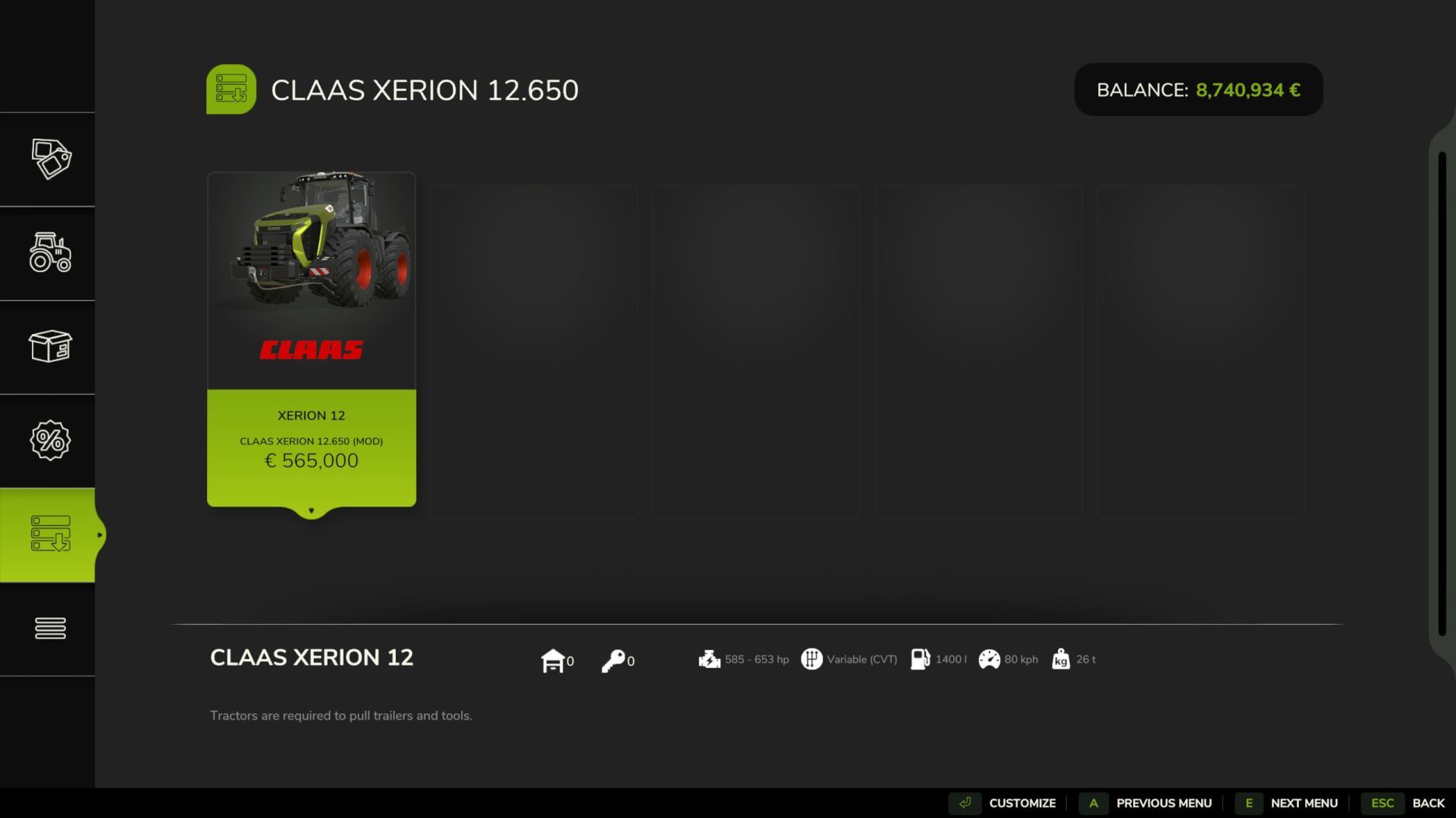 Claas Xerion 12.650 v1.0.1.0