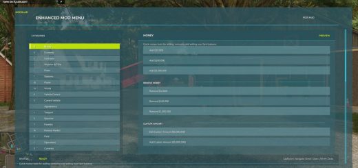 Enhanced Mod / Cheat Menu v1.2.0.1
