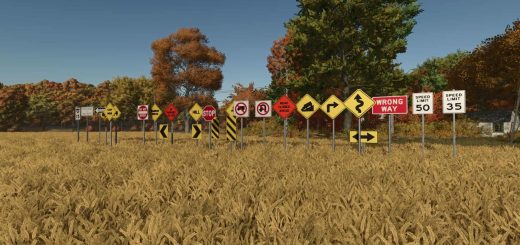 Placeable US Road Sign Pack #1 v1.0