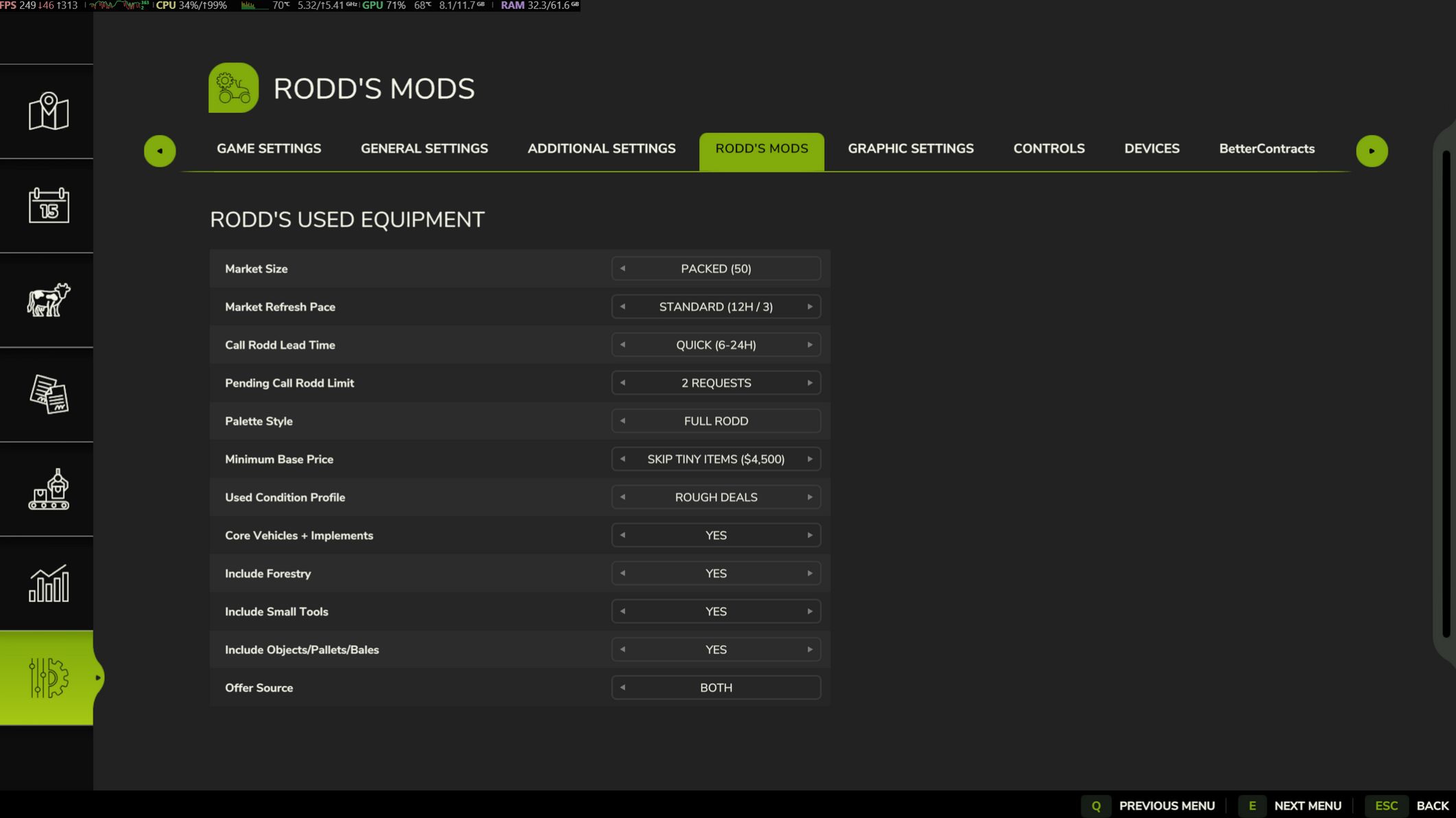 Used Equipment v1.0.0.2
