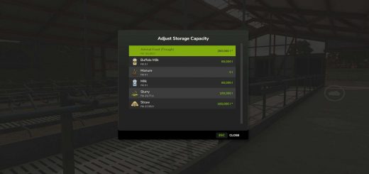 Adjust Storage Capacity v1.0.1.0
