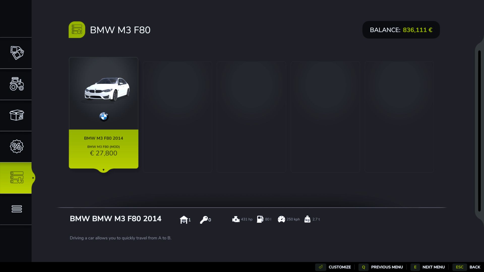 BMW M3 F80 v1.0.0.2