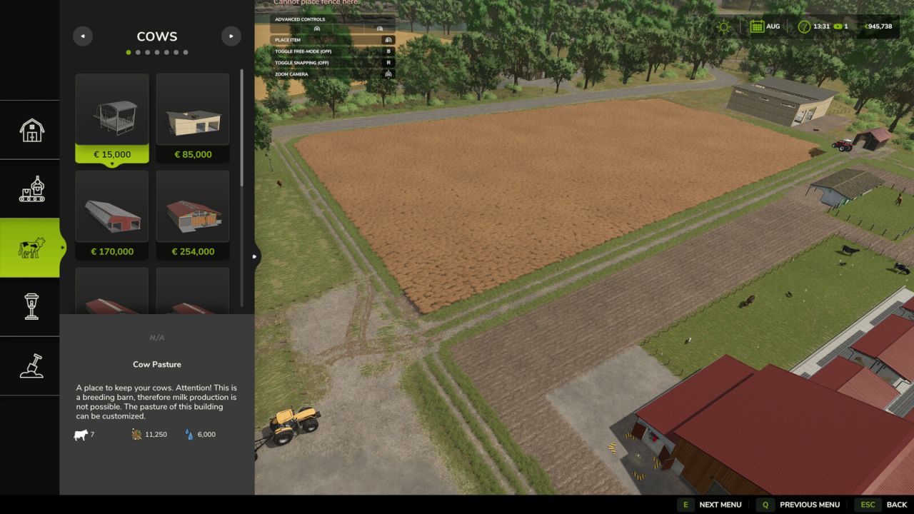 Build Menu: Husbandry Storage Info v1.0