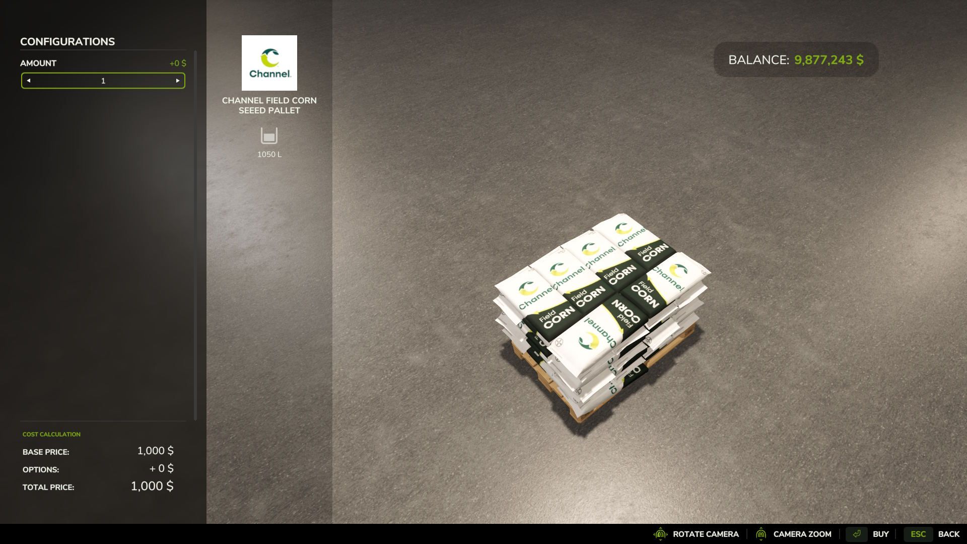 Channel Field Corn Seed Pallet v1.0