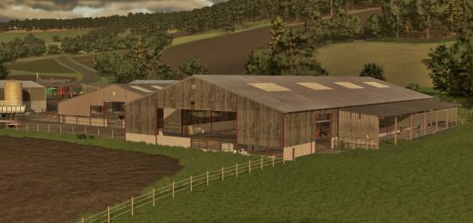 Dairy cattle barn with cubicles v2.0