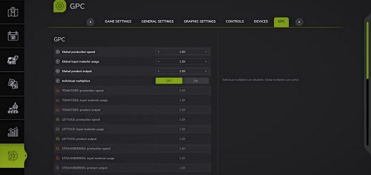 Greenhouse production control v1.0