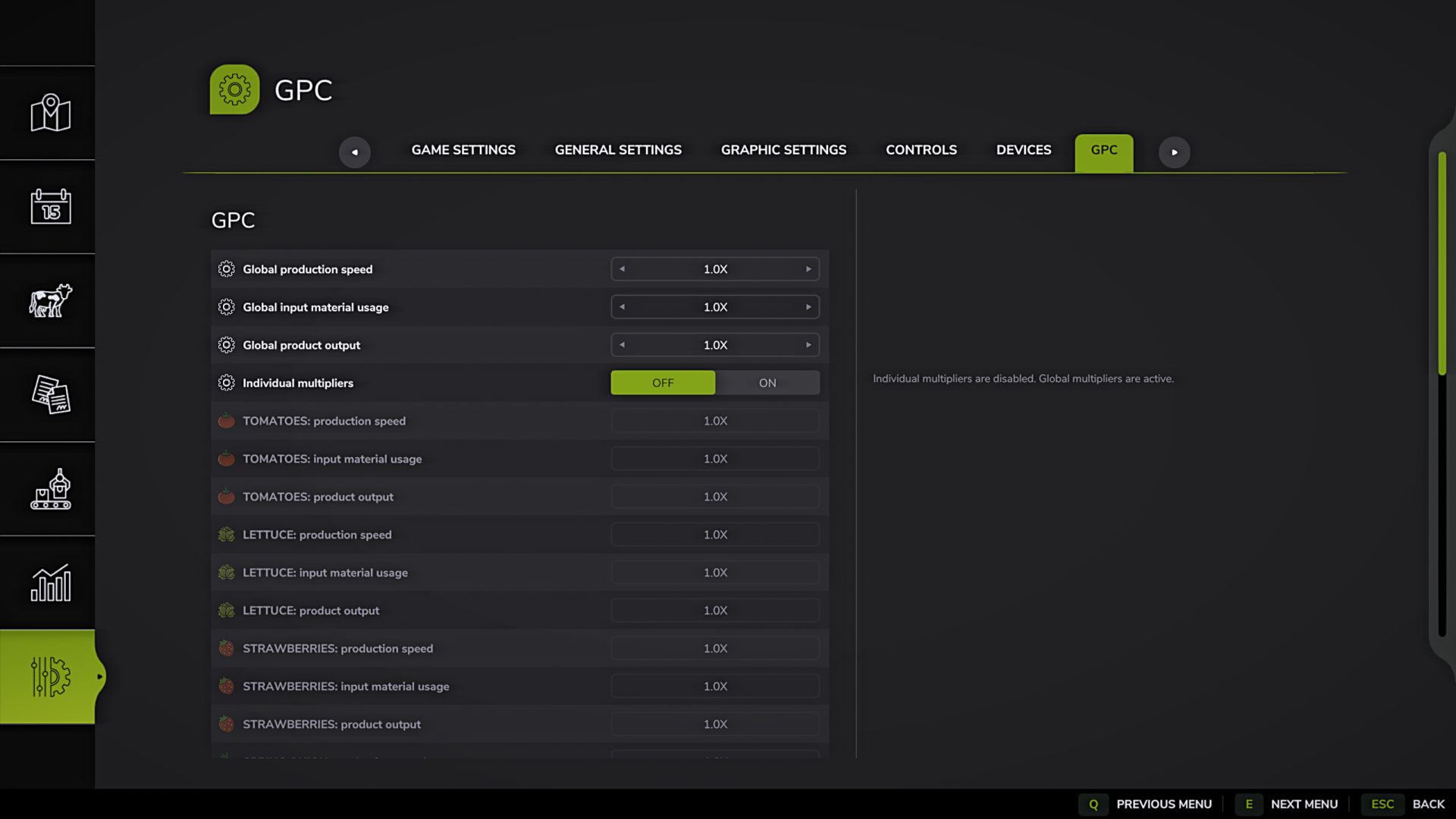 Greenhouse production control v1.0