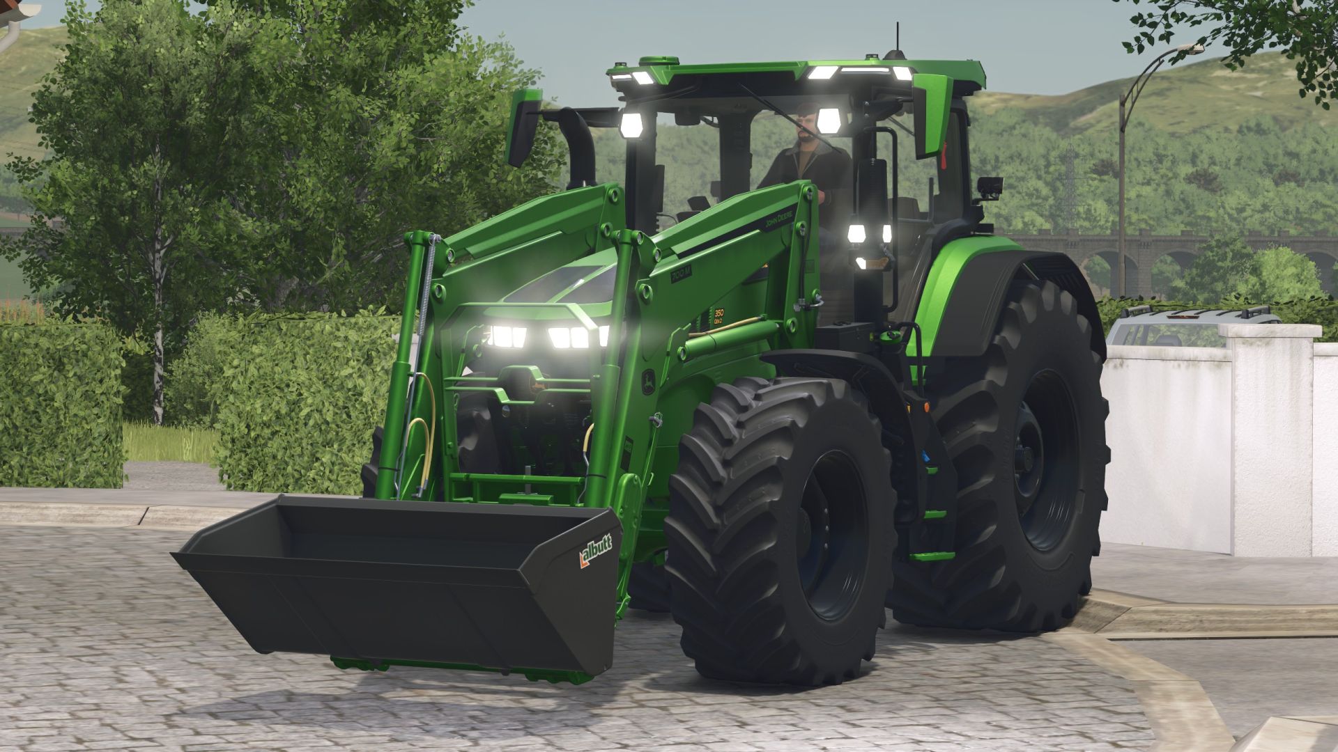 John Deere 7R with front loader v2.1