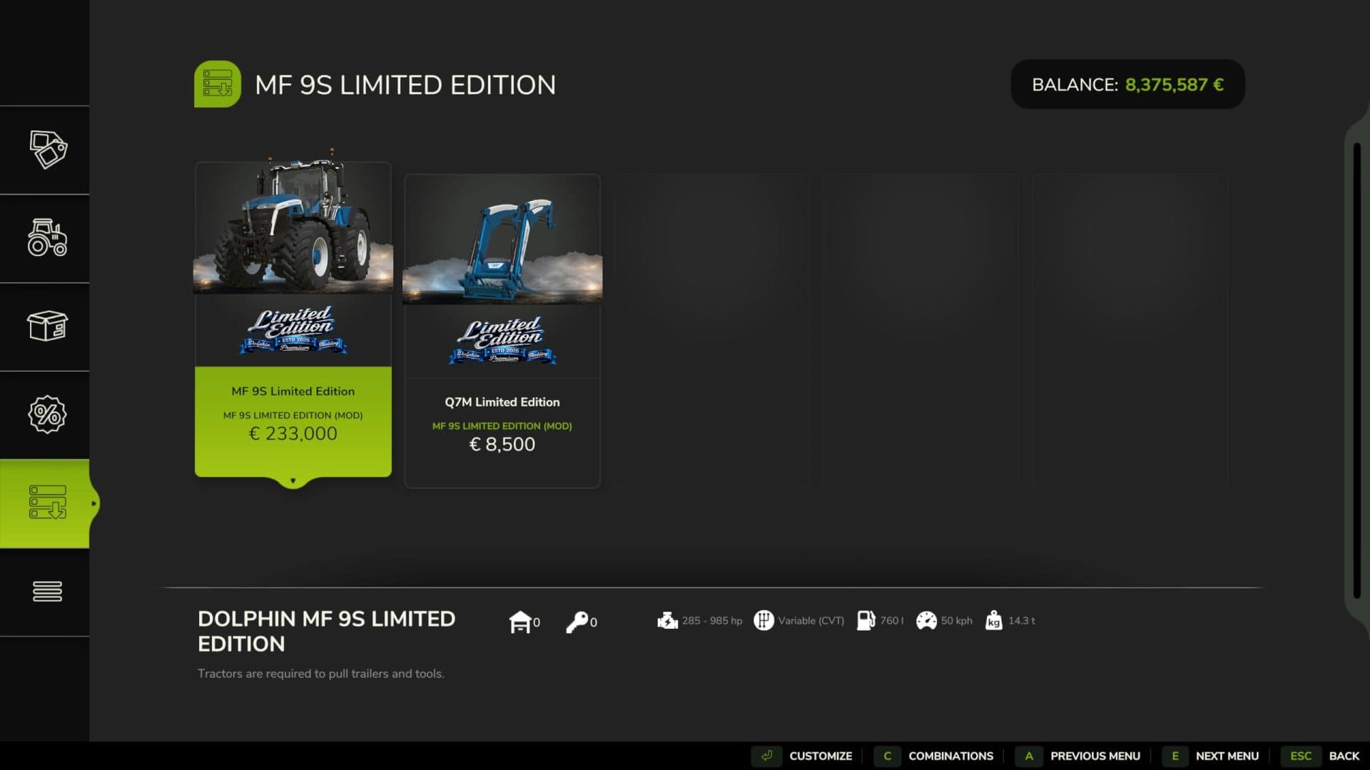 Massey Ferguson 9S Limited Edition v1.0