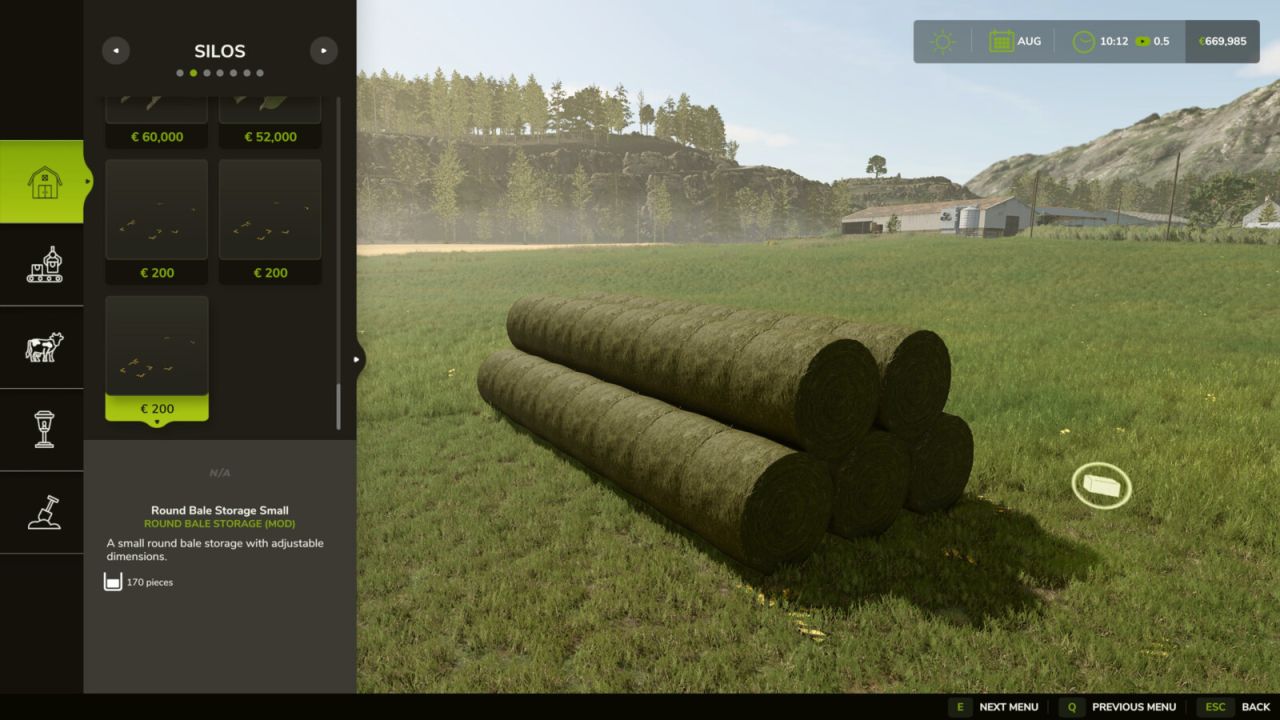 Round Bale Storage v1.0