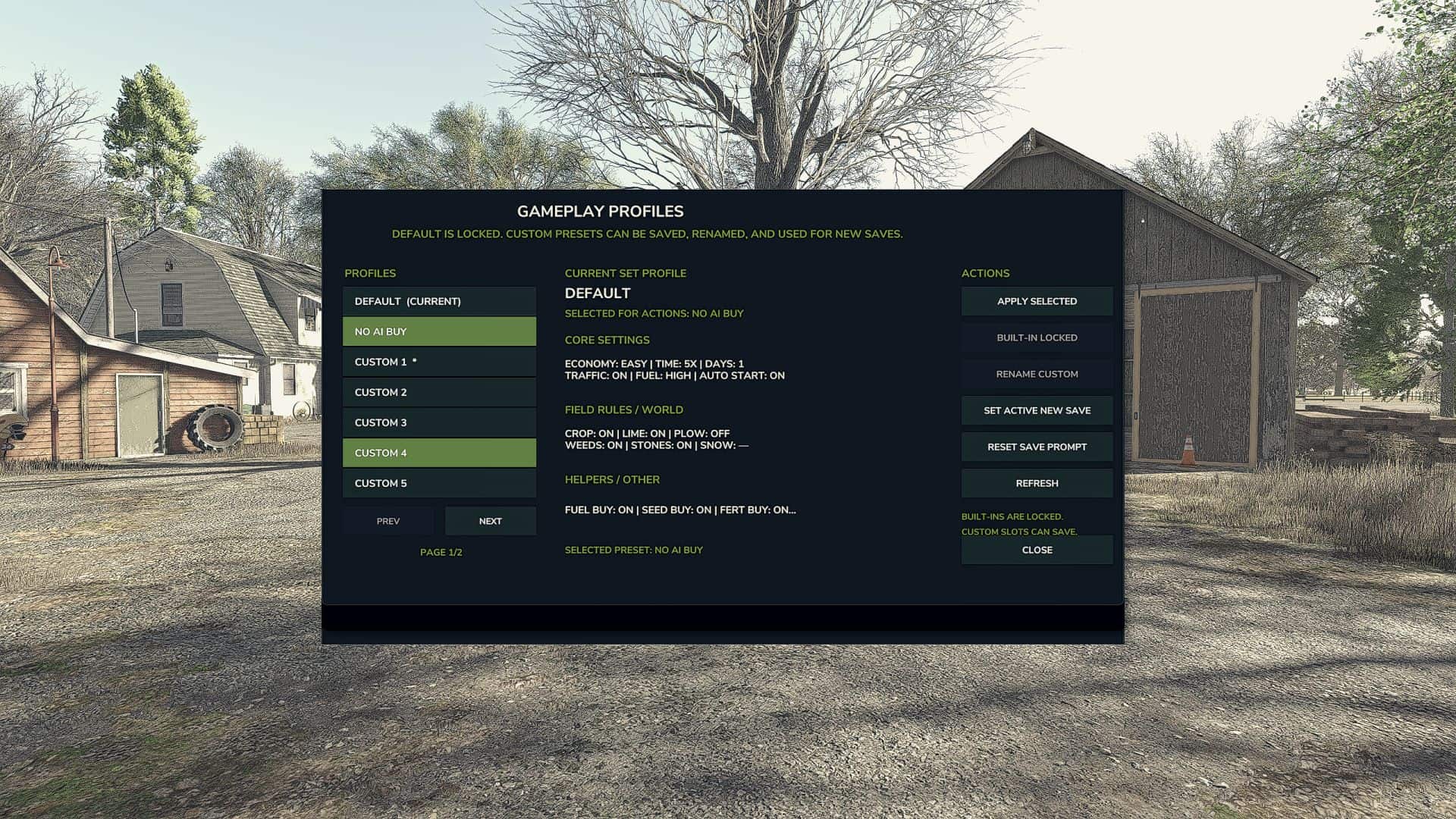 Save Gameplay Settings BETA v1.0