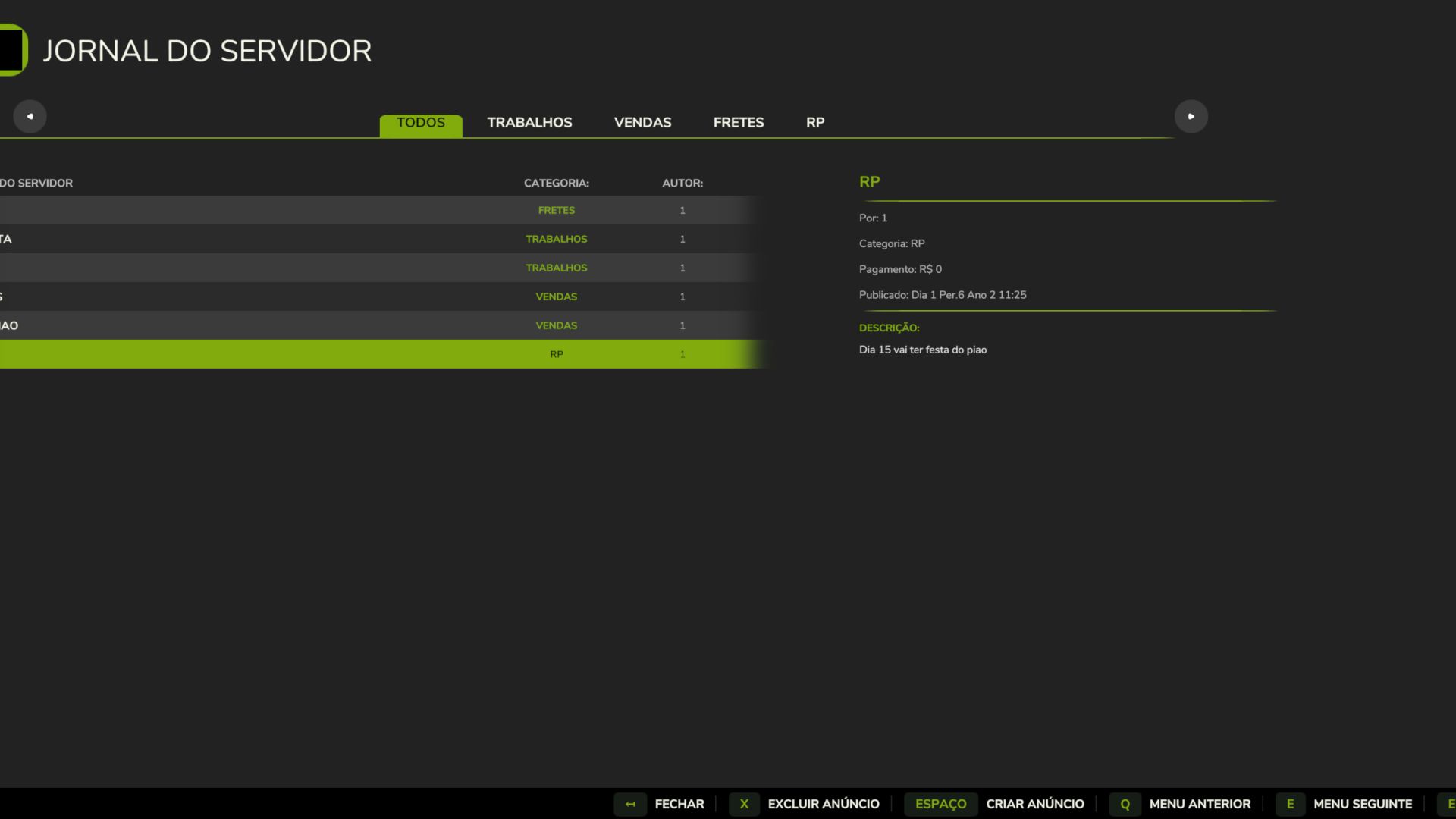 Server Journal v1.0