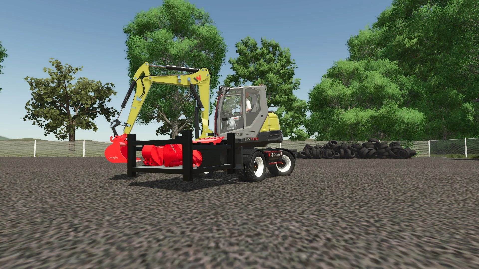 Wacker Neuson EW100 and Martin & Steelwrist Bucket Pack v1.0