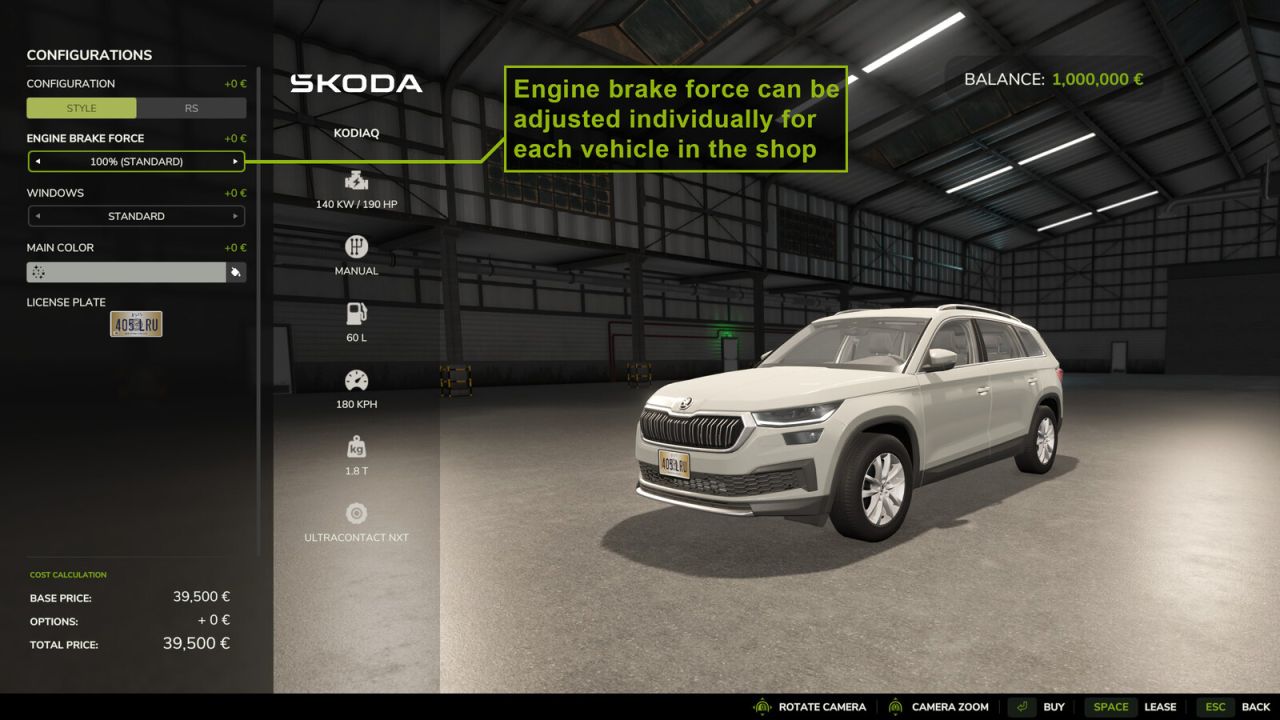 Adjustable Engine Brake Force v1.0