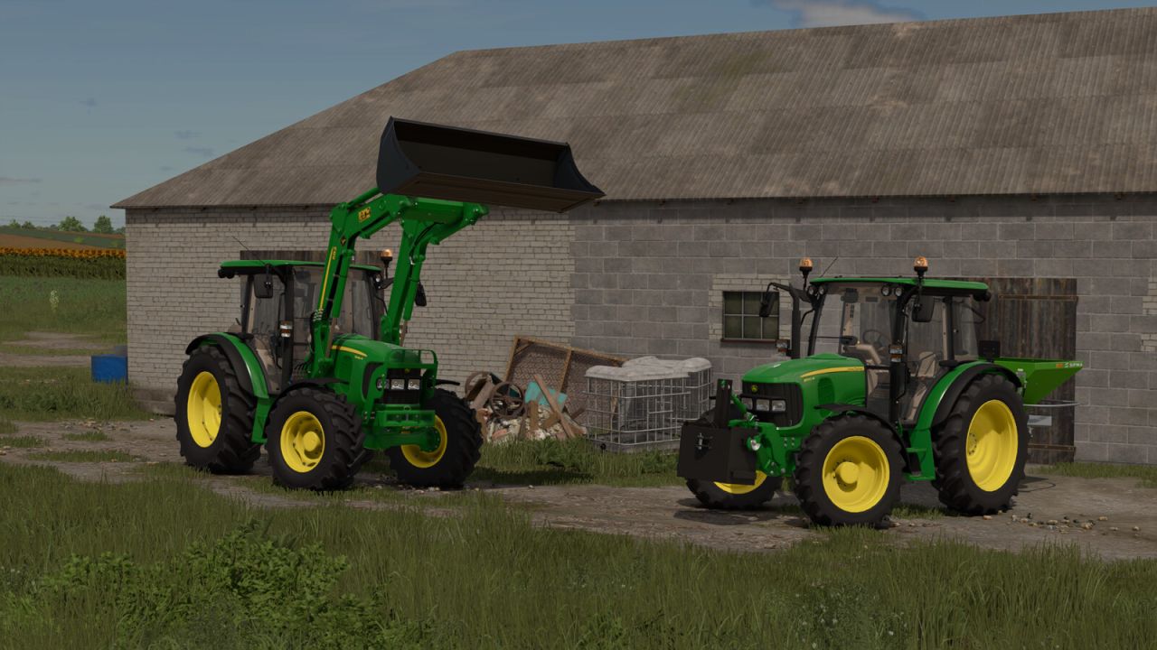 John Deere 5R + 583 v1.0