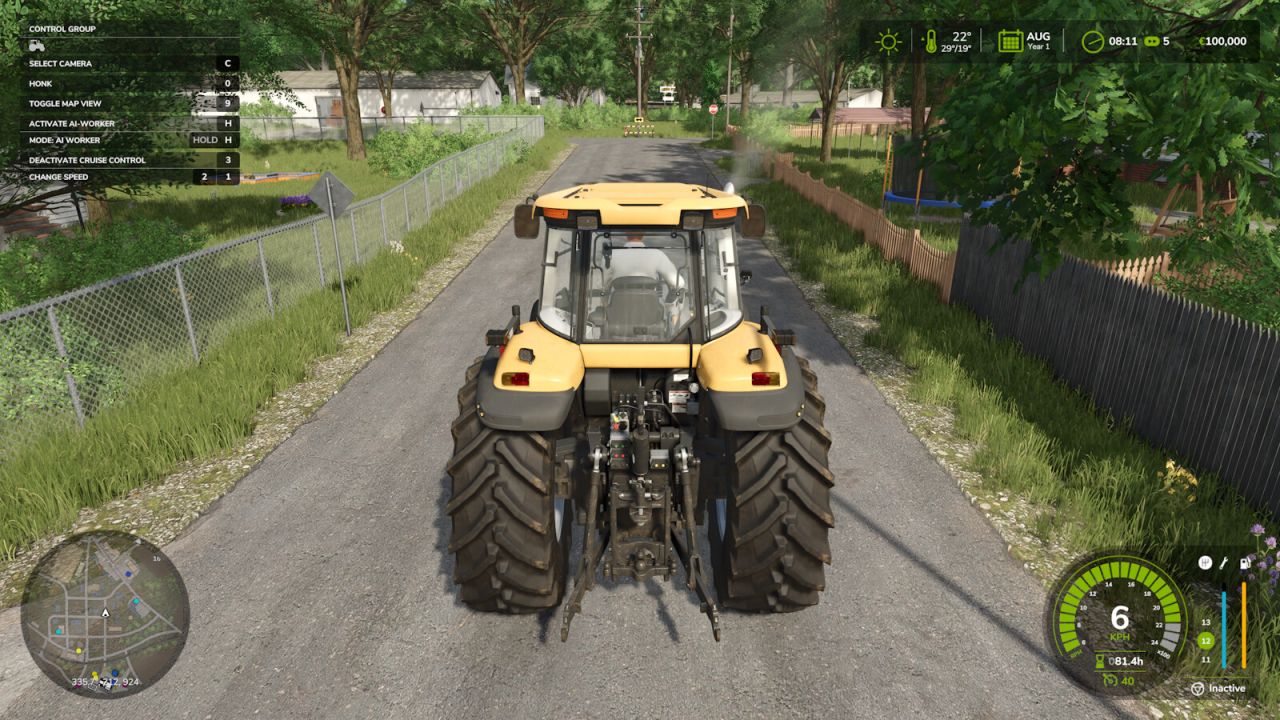 Stop Tractor On Menu v1.0