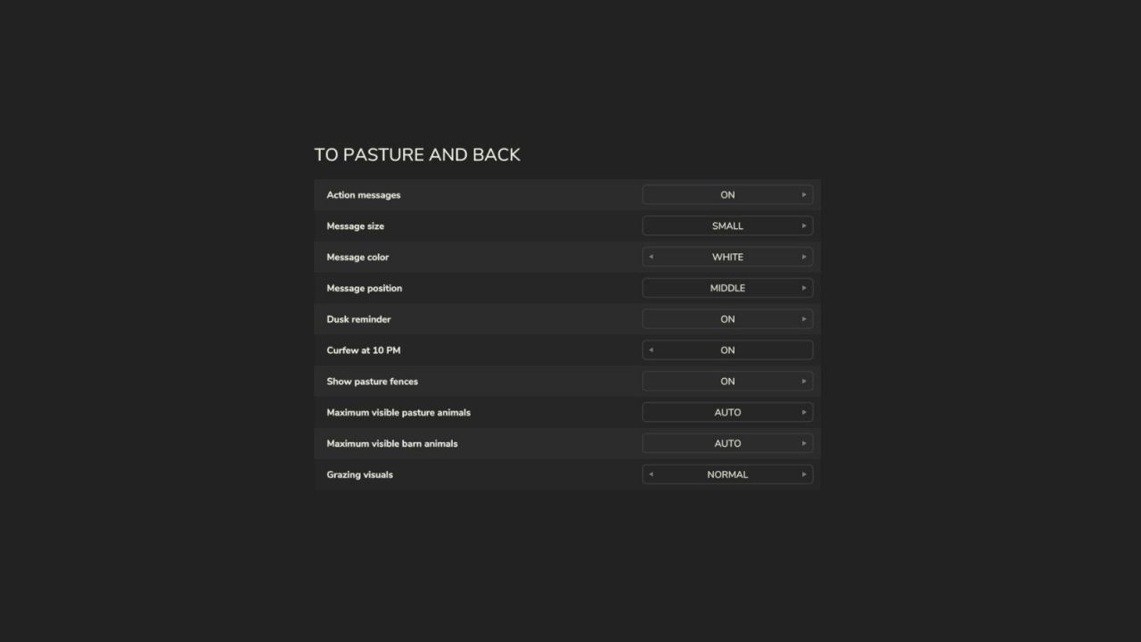To Pasture And Back v1.0