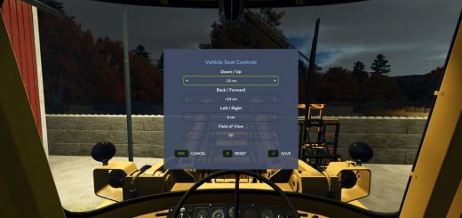 Vehicle Seat Controls v1.0.0.1
