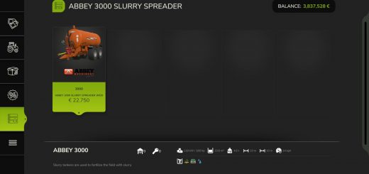 Abbey 3000 Slurry Tanker v1.0
