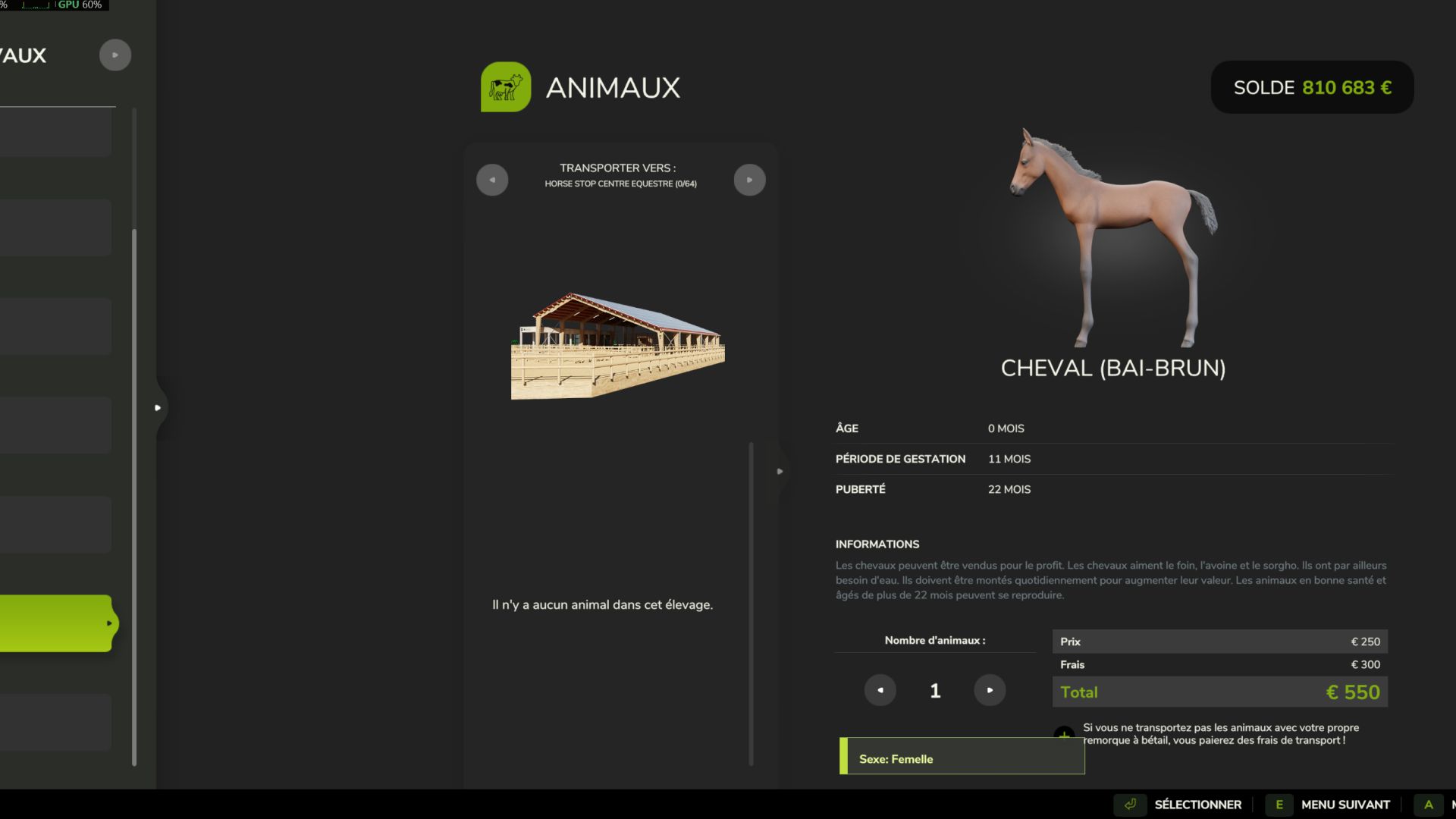Capacity of 64 horses per pen v1.0