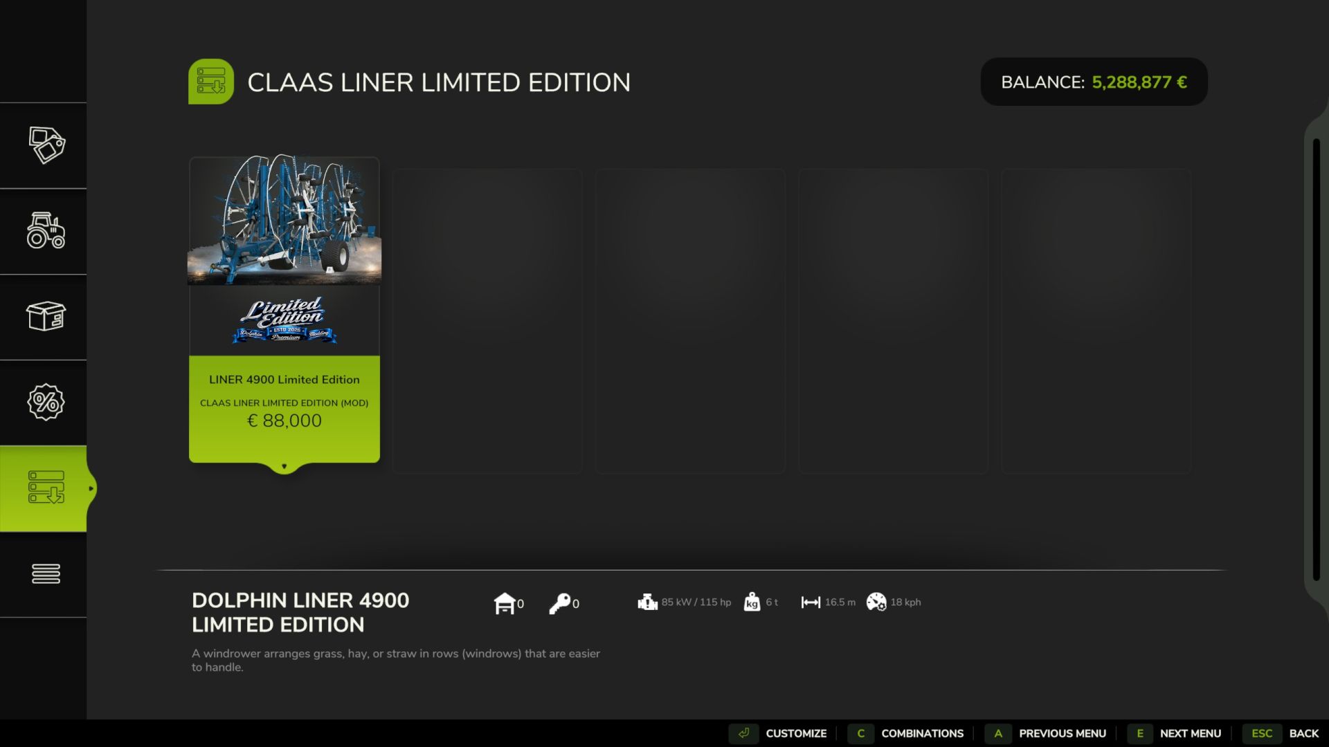 Claas Liner 4900 Limited Edition v1.0