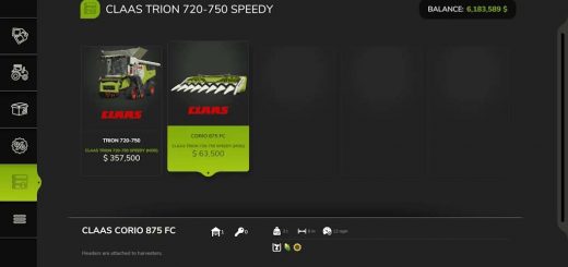 CLAAS TRION 720-750 Speedy v1.9