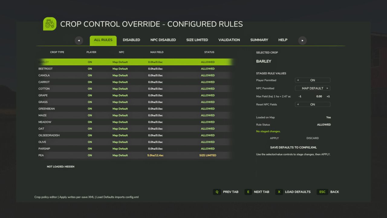 Crop Control Override v2.0.3.6