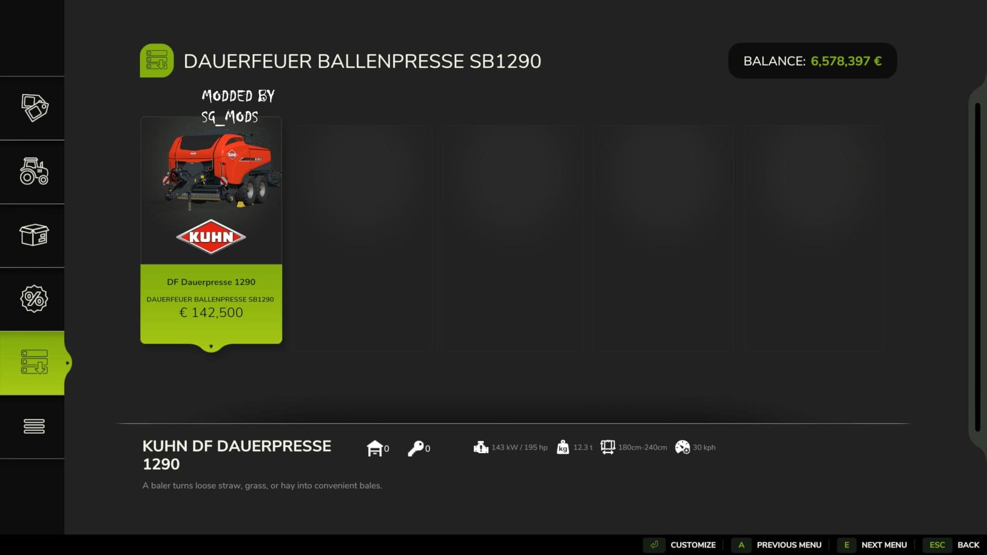 Kuhn SB 1290 iD Tuning v1.0.0.1
