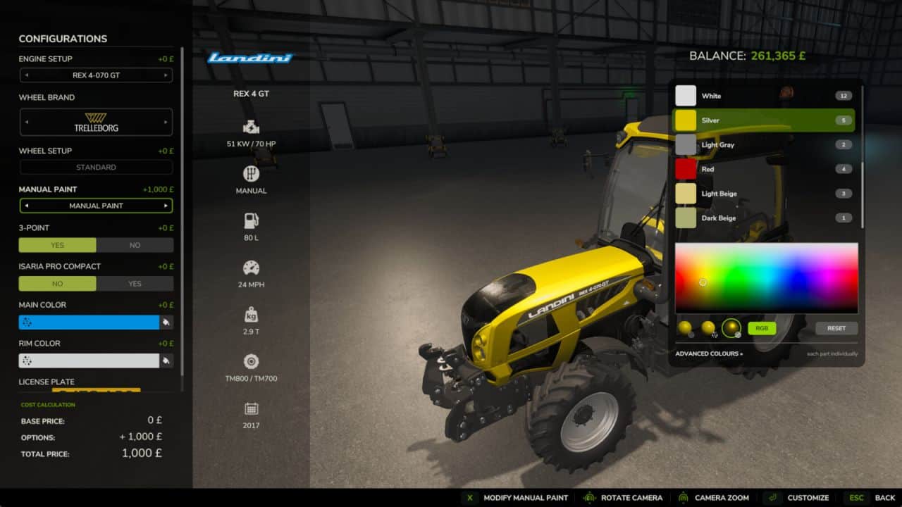 Manual Paint – Per-Material Vehicle Colours v1.0