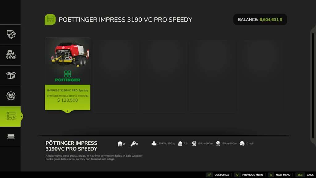 Poettinger Impress 3190 VC PRO Speedy v1.8